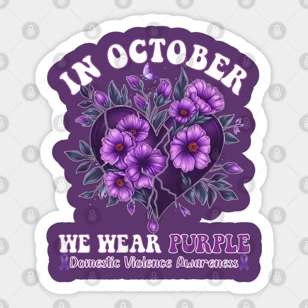 In October We Wear Purple Sticker by JessArty